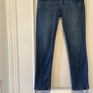 Lauren Ralph Lauren Modern Straight Leg Blue Jeans in Medium Blue Denim Jeans